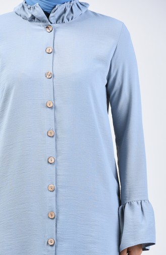 Aeroben Fabric Shirred Tunic 0079-10 Blue 0079-10