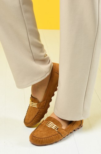 Tan Women`s Flats 2034-03