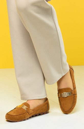 Tan Women`s Flats 2034-03