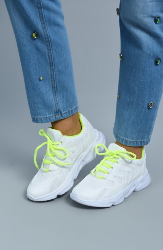 Letoon Chaussures Sport Unisex 2651-01 Blanc Vert 2651-01