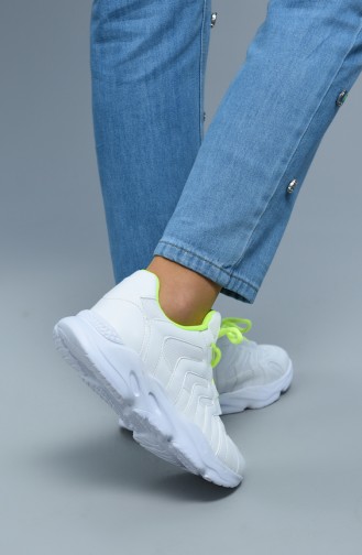 Letoon Chaussures Sport Unisex 2651-01 Blanc Vert 2651-01