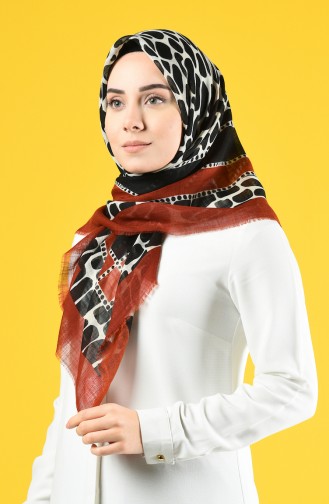 Elmina Patterned Cotton Scarf 882-01 Tile 882-01