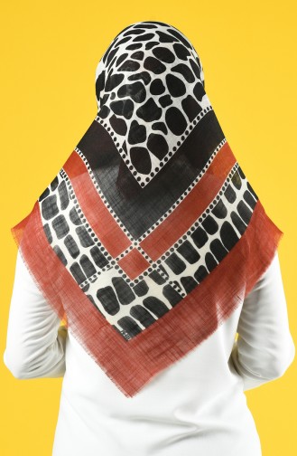 Elmina Patterned Cotton Scarf 882-01 Tile 882-01