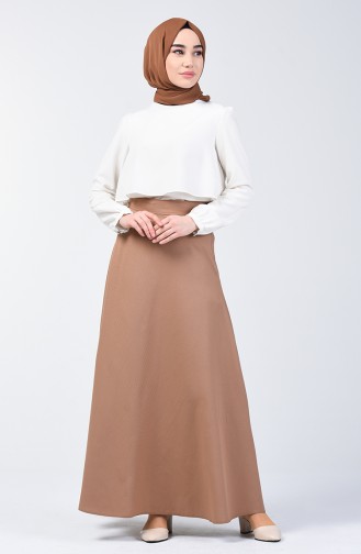 Zippered Skirt 2511-08 Mink 2511-08