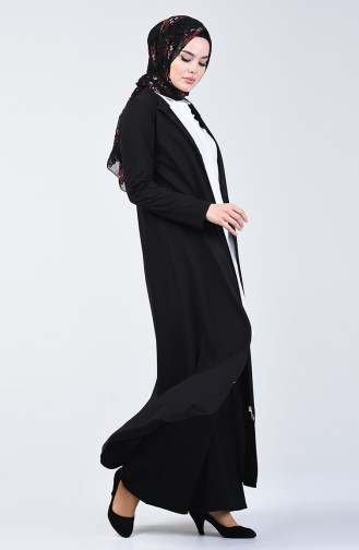 Abaya mit Reissverschluss 3054-01 Schwarz 3054-01