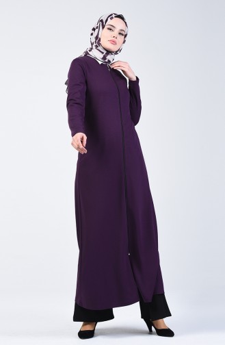 Abaya mit Reissverschluss 3054-02 Lila 3054-02