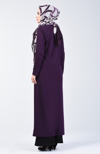 Abaya mit Reissverschluss 3054-02 Lila 3054-02