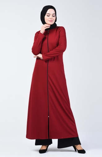 Abaya à Fermeture 3054-04 Bordeaux 3054-04