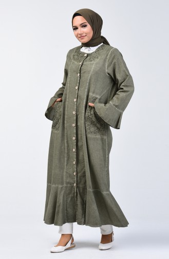 Khaki Abaya 8888-07