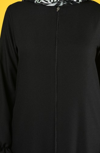 Abaya à Fermeture 0272-02 Noir 0272-02