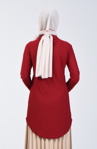 Claret red Overhemdblouse 1601-03