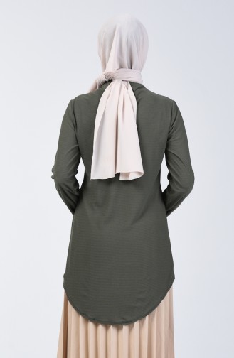 Chemise Asymétrique Perlées 1601-04 Khaki 1601-04