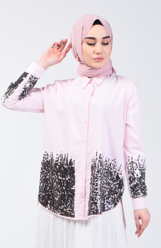 Pink Overhemdblouse 1636-02