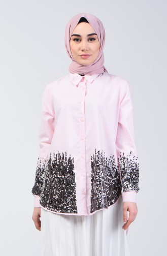 Pink Overhemdblouse 1636-02