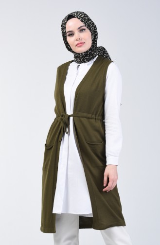 Khaki Gilet 4208-01