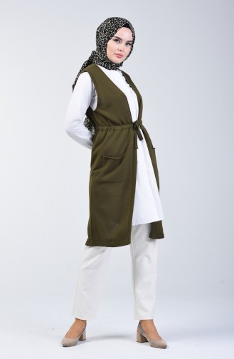 Khaki Gilet 4208-01