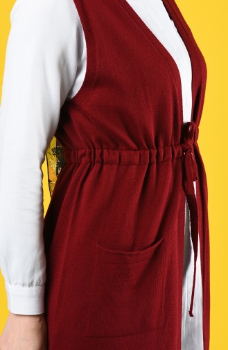 Claret red Gilet 4208-06