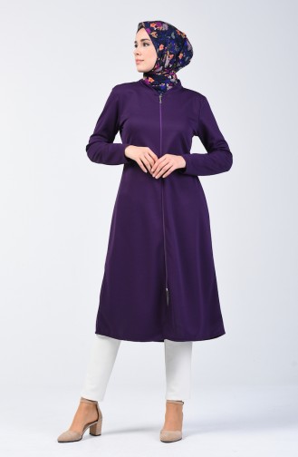 Zippered Coat 1621-02 Purple 1621-02