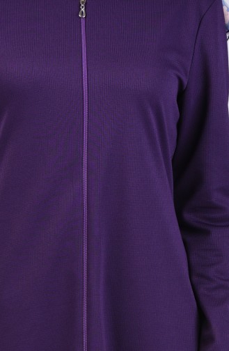 Zippered Coat 1621-02 Purple 1621-02