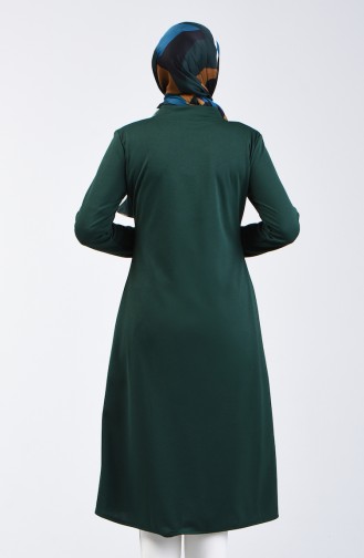 Zippered Coat 1621-03 Emerald Green 1621-03