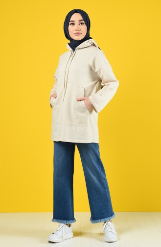 Saçaklı Bol Paça Kot Pantolon 2532-02 Lacivert