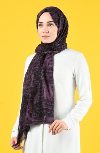 Elmina Patterned Cotton Shawl 950-103 Purple 950-103