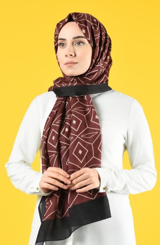 Patterned Cotton Shawl 95339-03 Claret Red 95339-03