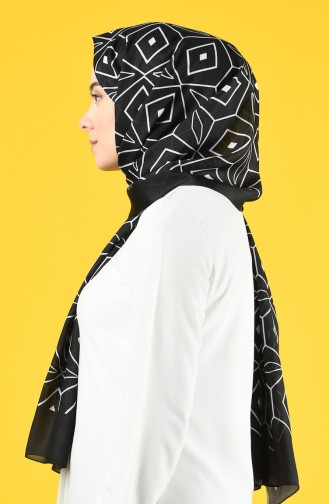 Patterned Cotton Shawl 95339-04 Black 95339-04