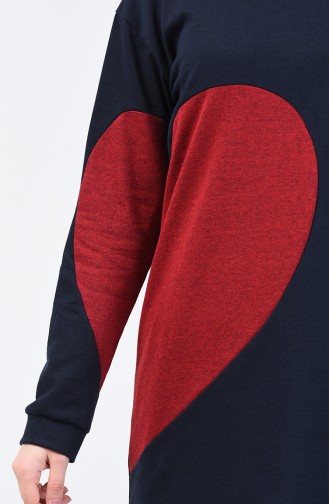 Heart Sweatshirt 3153-04 Navy Blue 3153-04