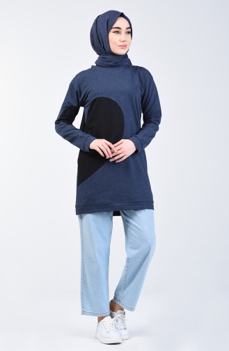 Heart Sweatshirt 3153-05 Indigo 3153-05