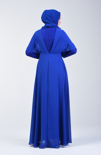 Saxon blue İslamitische Avondjurk 6059-02