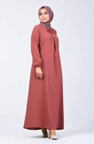 Robe Plis en A 1373-01 Rose Pâle 1373-01