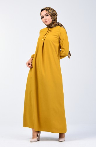 Mustard İslamitische Jurk 1373-02