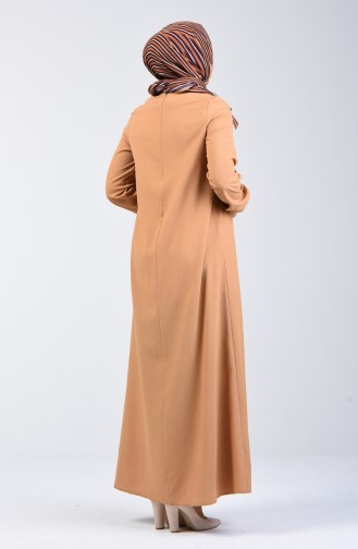 فستان بني مائل للرمادي 1373-03