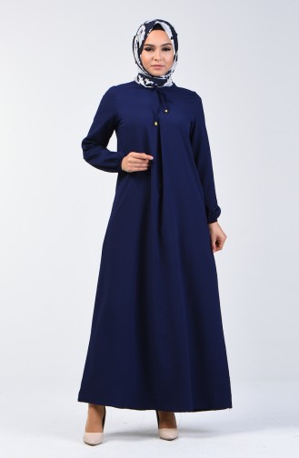 Navy Blue İslamitische Jurk 1373-05