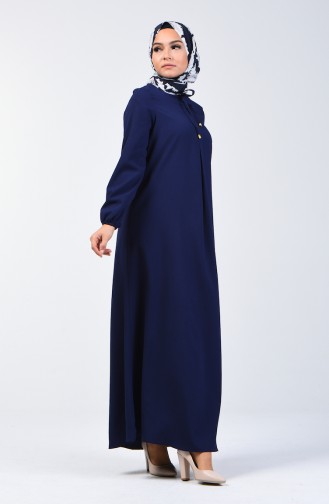 A Pleat Dress 1373-05 Navy Blue 1373-05