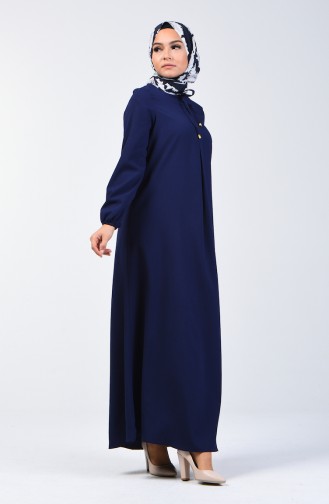 Navy Blue İslamitische Jurk 1373-05