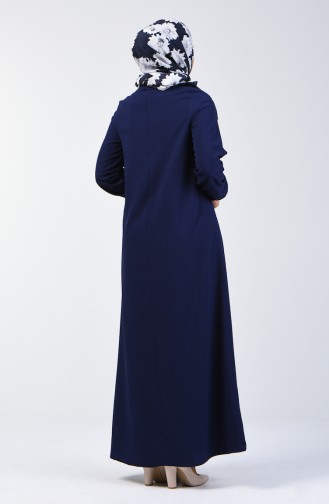 A Pleat Dress 1373-05 Navy Blue 1373-05