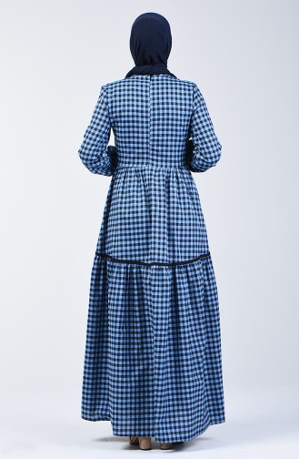 Ruched Dress 1376-03 Blue 1376-03