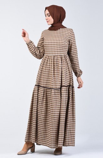 فستان بني مائل للرمادي 1376-04