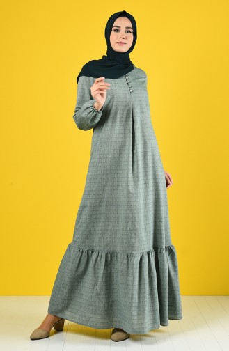 Robe à Boutons 8211-01 Khaki 8211-01