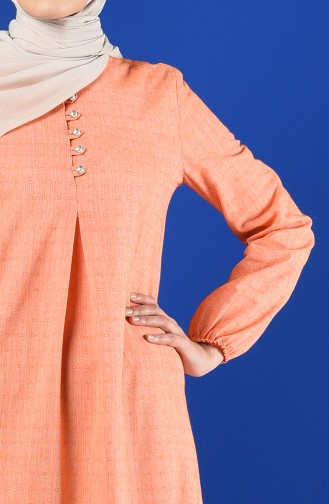 Buttoned Dress 8211-02 Orange 8211-02