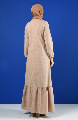 فستان بني مائل للرمادي 8211-03