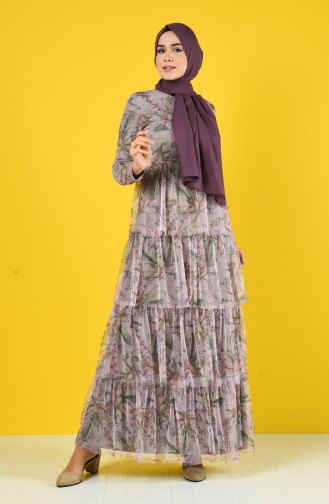 Violet Hijab Dress 60104-01