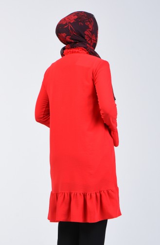 Aeroben Fabric Shirred Tunic 0079-09 Red 0079-09
