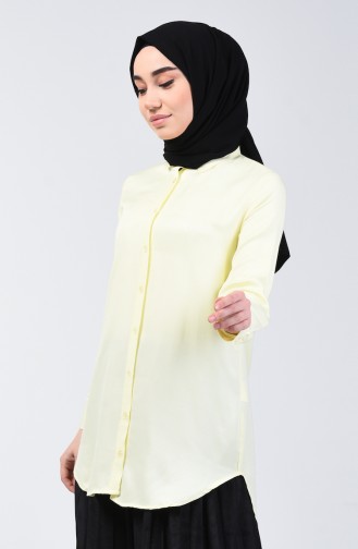 Tunique Chemise à Boutons 1603-04 Jaune 1603-04