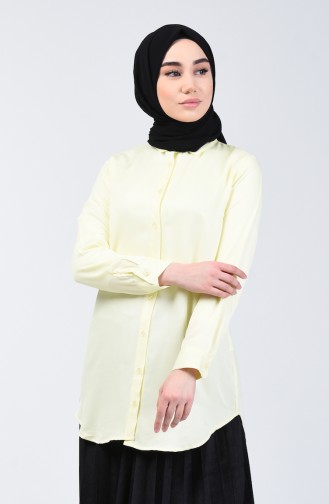 Tunique Chemise à Boutons 1603-04 Jaune 1603-04