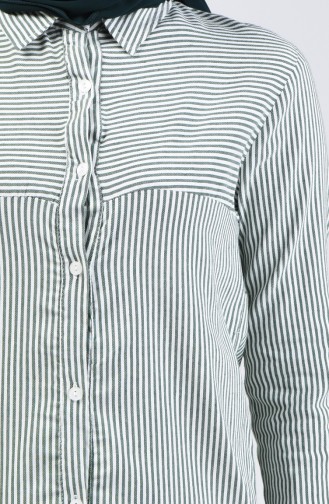 Striped Tunic 1604-01 Khaki 1604-01