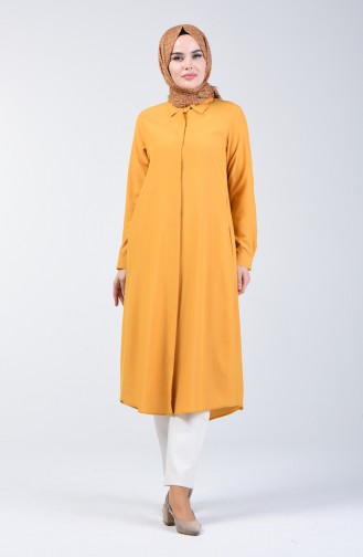 Viscose Tunic with Pockets 6435-08 Mustard 6435-08