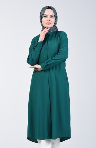 Viscose Tunic with Pockets 6435-09 Emerald Green 6435-09